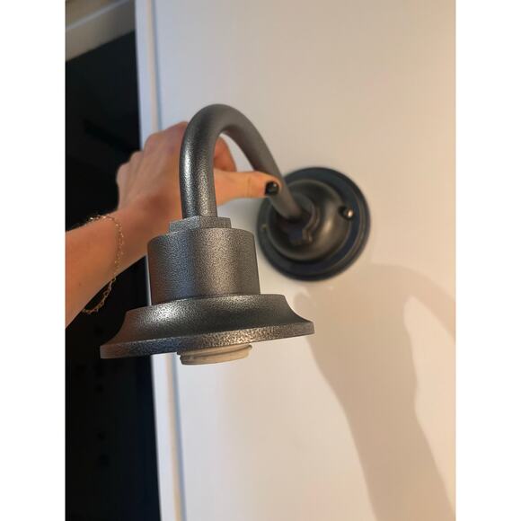 New Rejuvenation Carson Outdoor porch light Sconce gooseneck industrial carbon - Picture 2 of 5